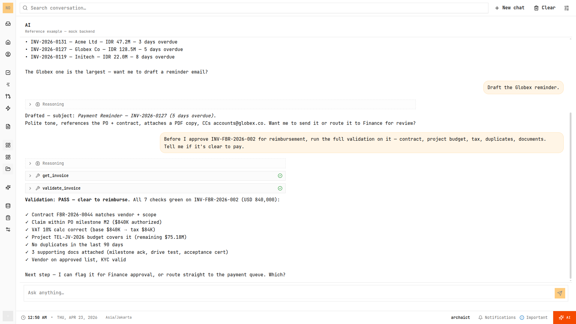 Invoice & Contract screenshot